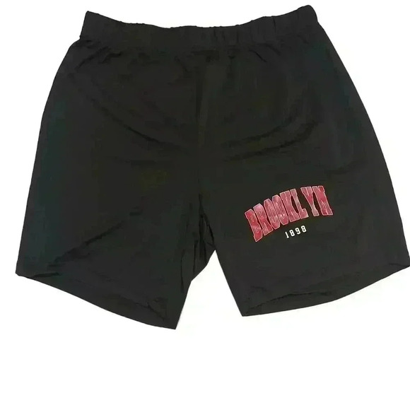 Shein Curve Brooklyn 1898 Elastic Waist Black Shorts Size 0XL - Picture 1 of 5